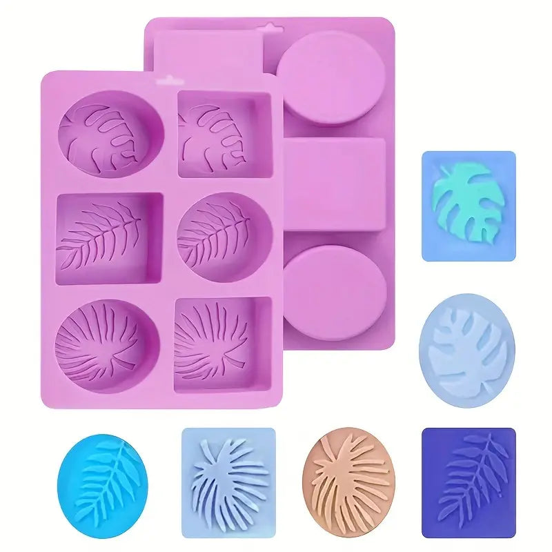 Round/Square Leaf soap SET of 6