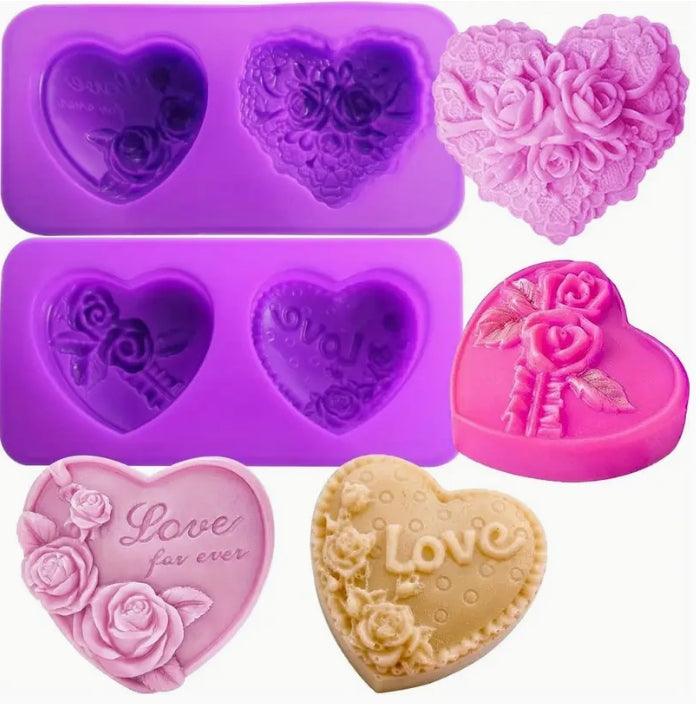 Heart Shape soap SET of (4)