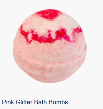 Pink Glitter Bath Bomb
